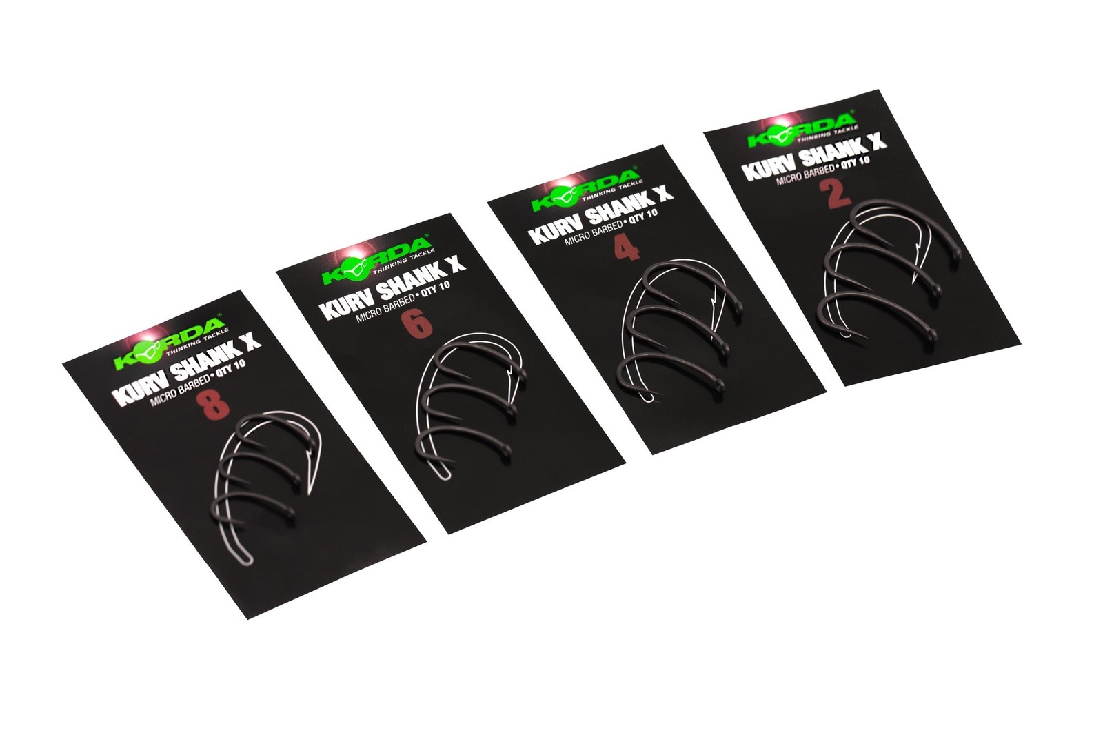 Korda Kurv Shank X Micro Barbed Hook Size 6 Carp Fishing Super Sharp Point D Rig