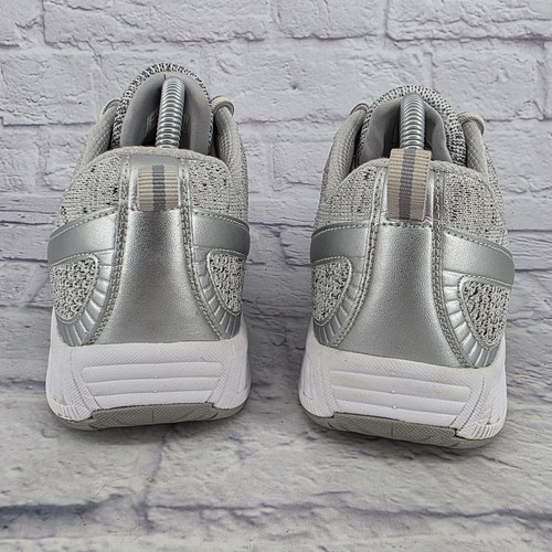 Biofit 982 scarpe da passeggio sportive donna larghe 10,5 grigio argento in maglia stringate - Foto 3 di 10