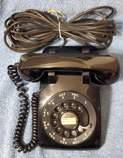 60s Vintage Western Electric 500 rotary desk telephone Black Exc unmodified Bell