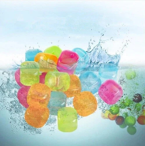 100pc Reusable Ice Cubes BBQ Party Cold Drink Cooler Freeze Blocks Multi Colour - Image 2 of 4