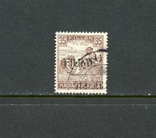 Fiume1918/9 Mietitori 35f. bruno rosso soprast. a mano III tipo usato (Cod,6631)