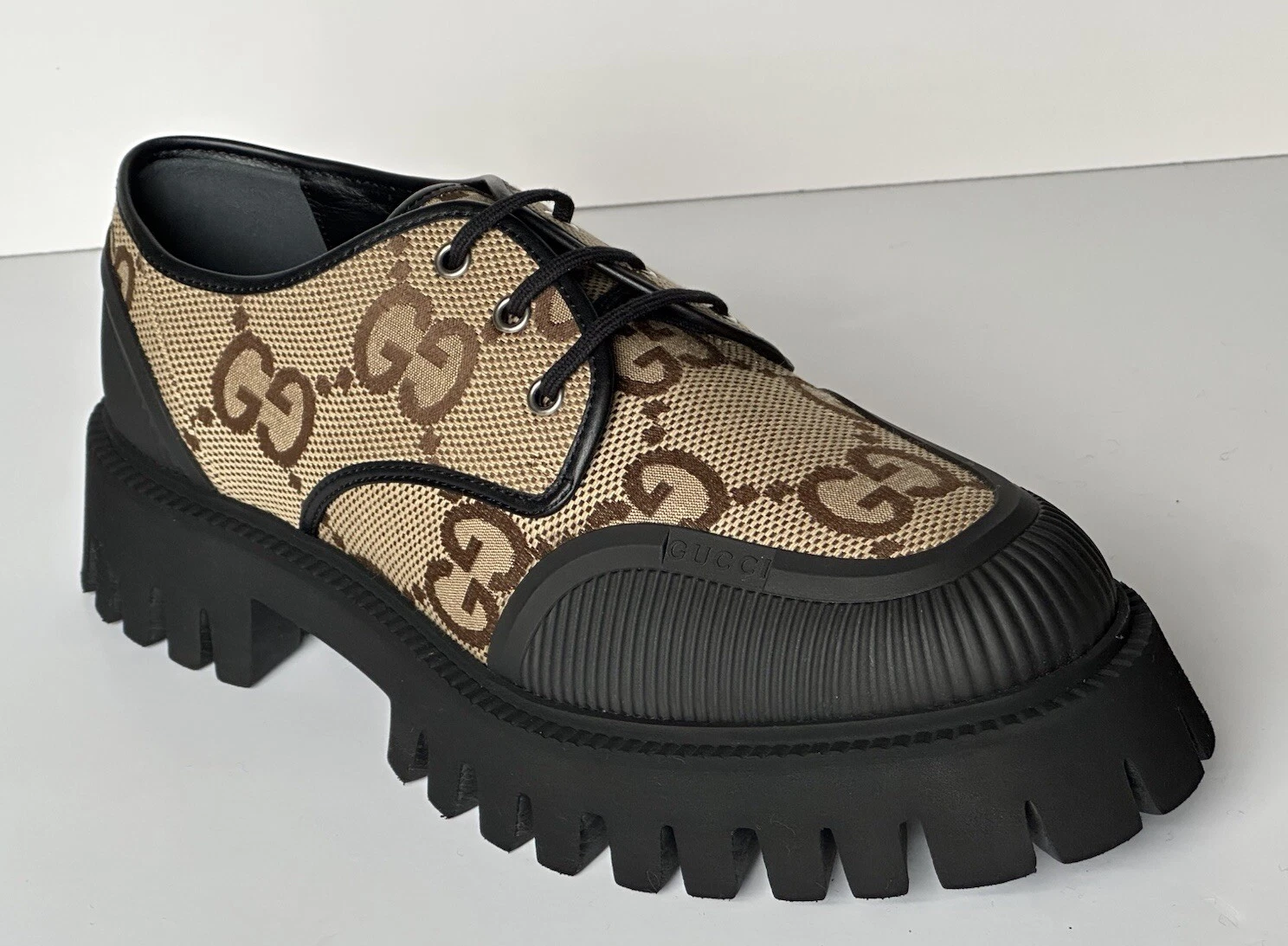 Chaussures légères Gucci homme logo GG noir/camel 11 US (10,5 Gucci) 699552 neuves dans leur boîte