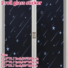 Blackout Window Film Self Adhesion Star Sky Covering Glass Sticker Privacy