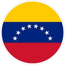 (NOT A PATCH) Venezuela Country Round Flag Heat Transfer Vinyl Iron On HTV Iron