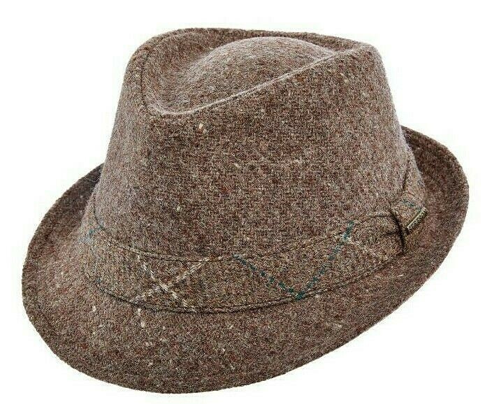 STETSON BROWN ITALIAN WOOL FEDORA HAT XL MEN NEW WINTER