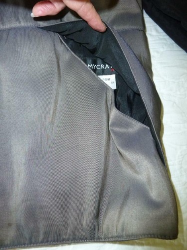 MYCRA PAC Revers Taupe-Bronze & Black Padded Wind Rain Zip Stow Hood Coat S M L - Picture 7 of 12