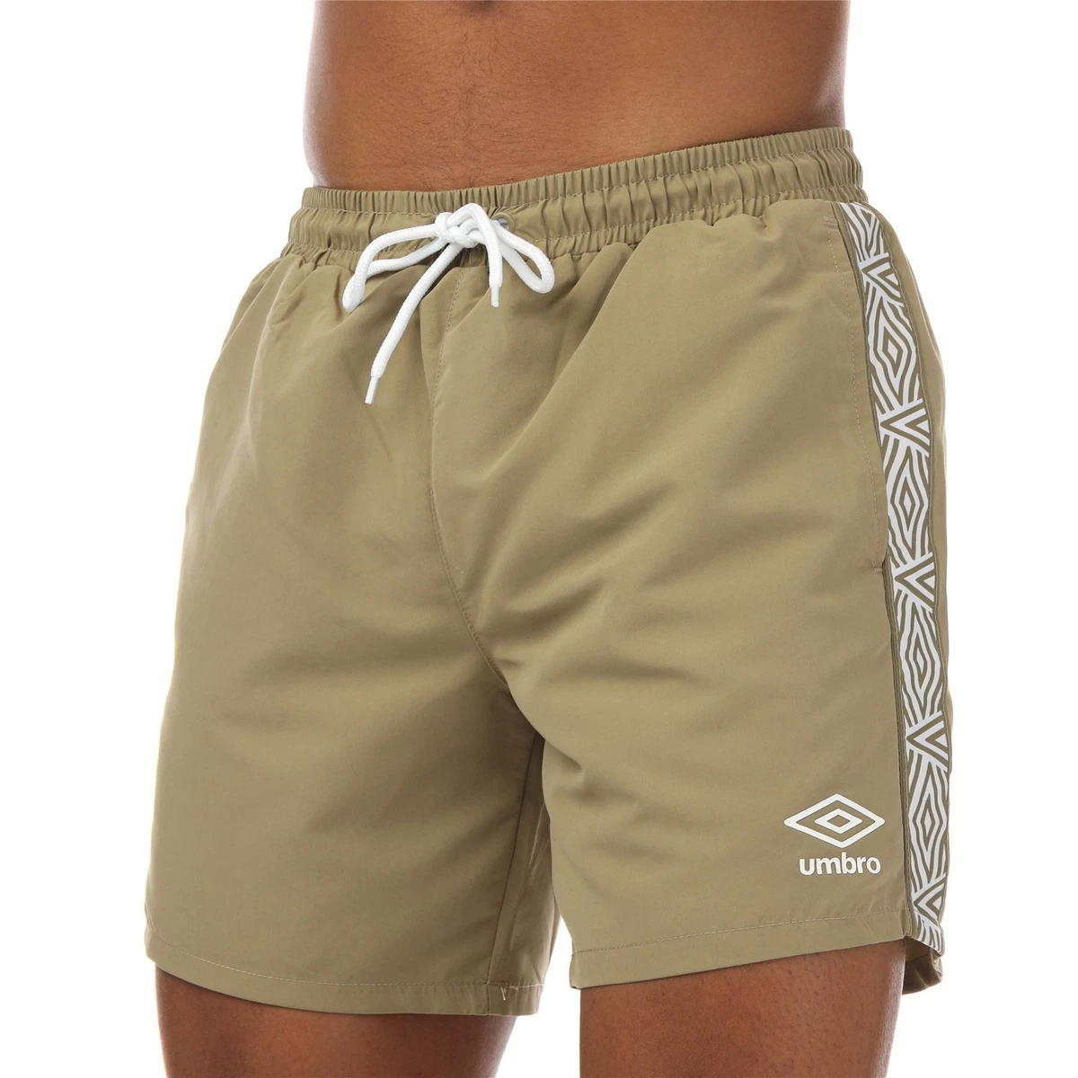 Men s Umbro Taped Polyester Swim Shorts in Green eBay