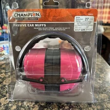 NEW Champion Ballistic Range & Target 42821 Passive Ear Muffs Hot Pink One Size
