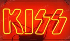 Kiss Red 24" Acrylic Neon Sign Lamp Light Decor Window Room Bar Club