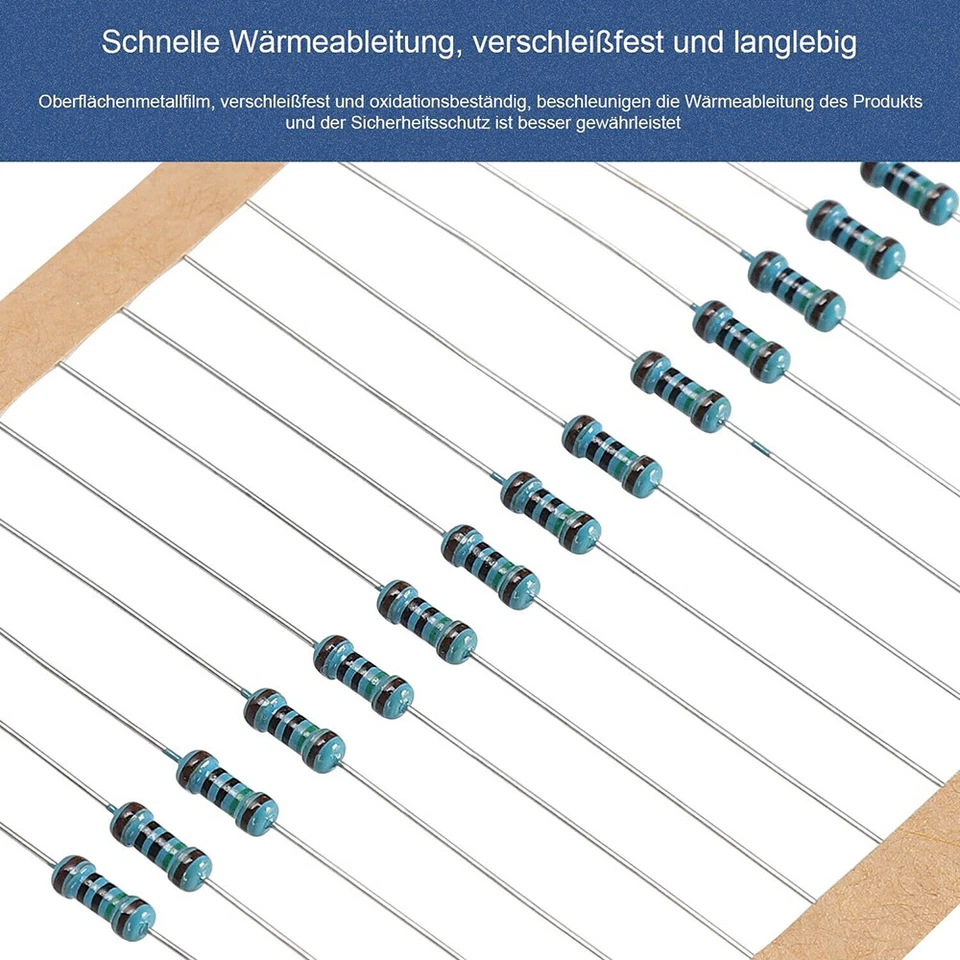 2600stk Widerstände Resistor Metallfilm 1/4W Widerstand 1Ω-10MΩ Sortiment Set - Bild 4 von 4