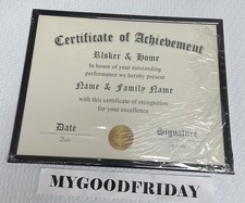 8.5x11 Certificate Frame - Classic Black Color Frame - Document  Certificate