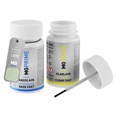 Autolack Lackstift für Volkswagen VW LB9Z B9Z K8 White Silver Metallic 2 x 50ml