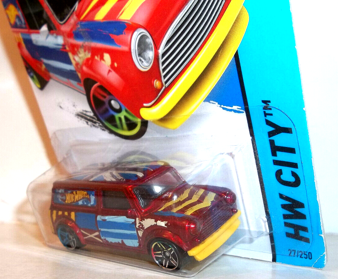 2015 HOT WHEELS HW CITY 2015 HW ART CARS RED '67 AUSTIN MINI VAN