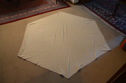 Vintage Alte Tischdecke in Sternform mit Häkelborte - Bild 2 von 6