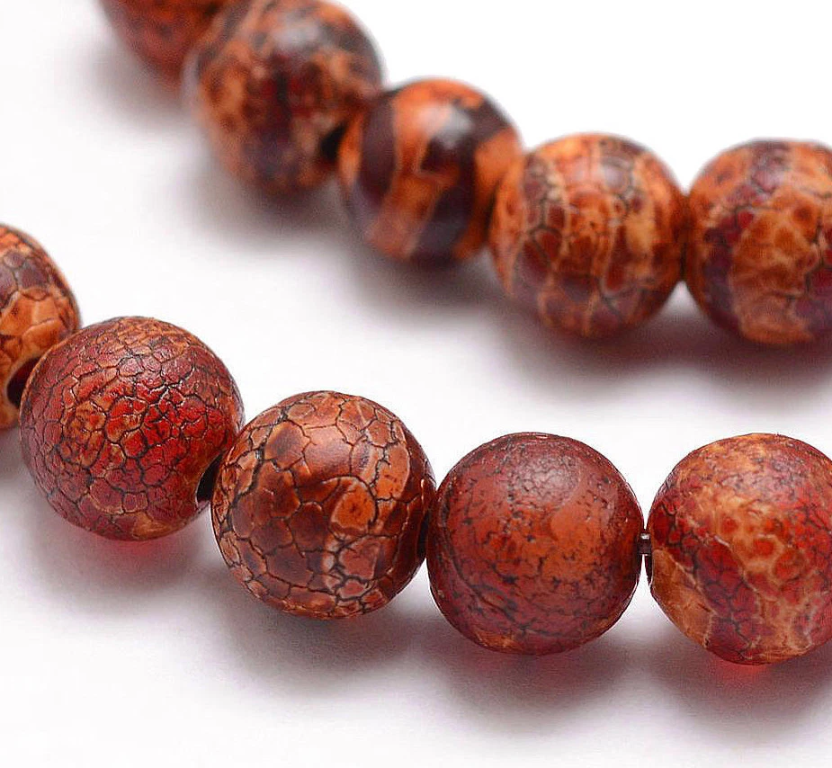 Tibet DZI Achat Buddha Perlen 8mm Natur Edelstein Rund Tibetanischer Beads G788 - Bild 2 von 4