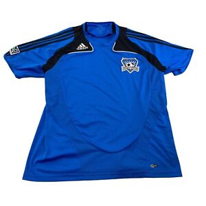 Adidas 2012 San Jose Earthquakes MLS Soccer Jersey Climacool Black Blue Men&#039;s XL