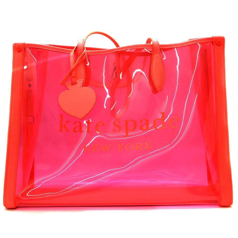 Kate spade PVC bag tote bag pink USED from JAPAN F/S