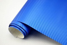 5,45€/m² 3D Carbon Folie BLAU METALLIC 1000 x 152cm Auto Folie Klebefolie Dekor