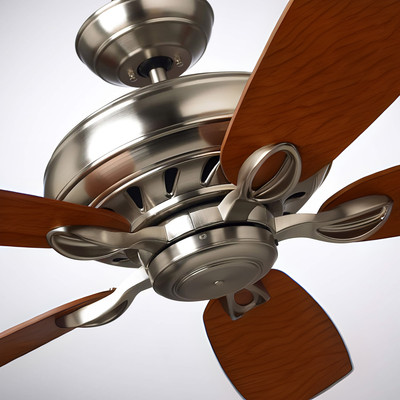 Luminance Kathy Ireland Penbrooke Eco 60'' Ceiling Fan Brushed Steel w/ Walnut Bl