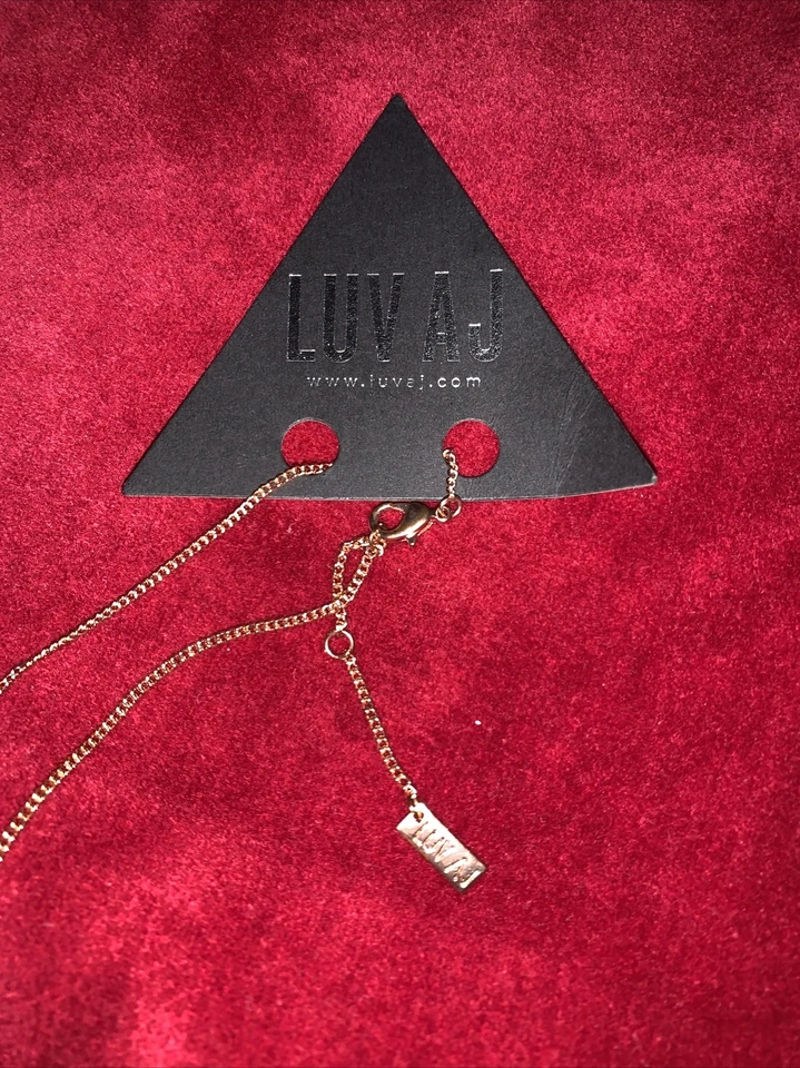 NUEVO EN CAJA LUV AJ Full Bloom Lariat Cristal Oro Rosa Color Collar Joyería Fabfitfun Foto 4 de 4