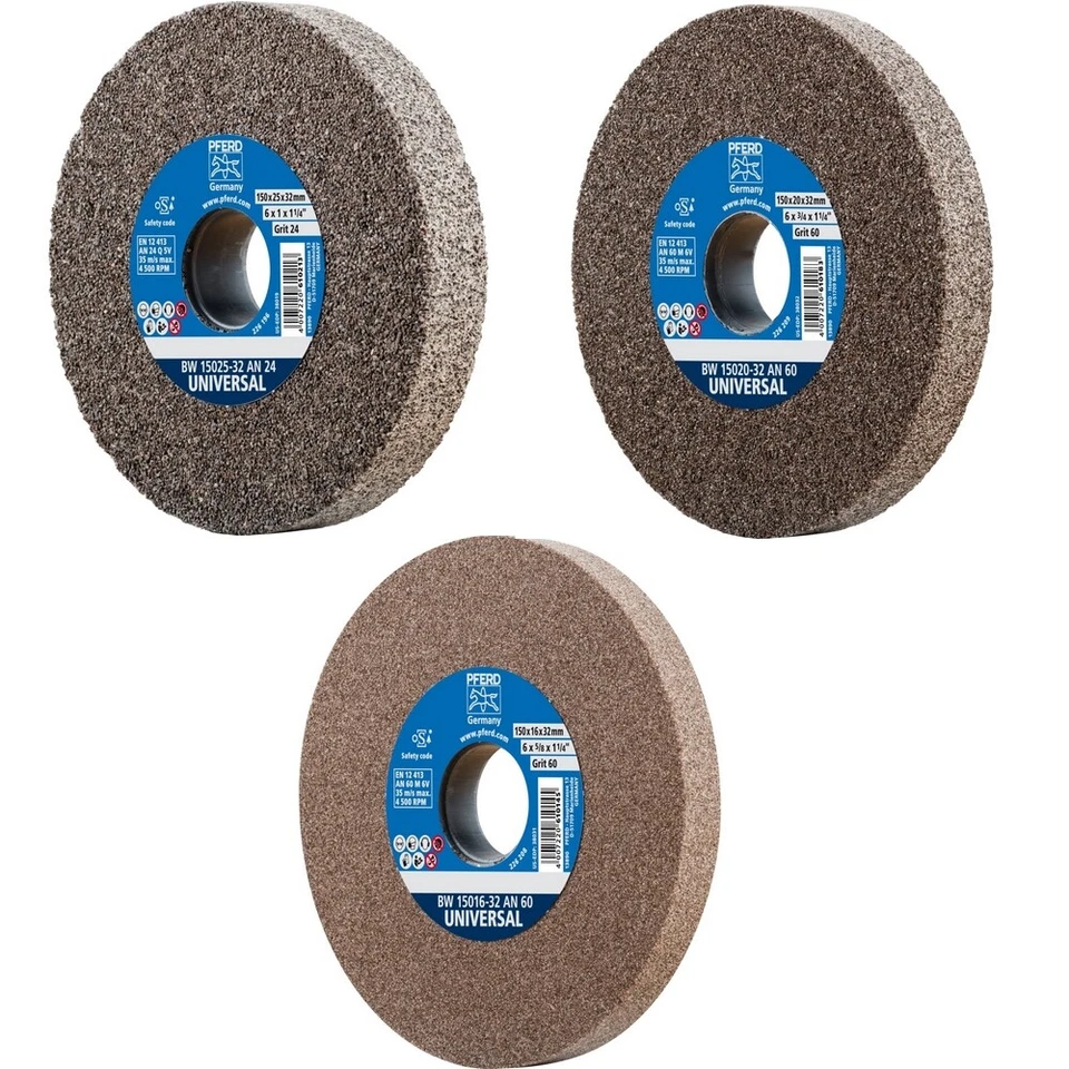 PFERD-Schleifscheibe 150mm Normalkorund Auswahl f.Schleifbock Schleifbockscheibe