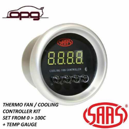 SAAS SGCFC52BS2 52mm 2in Digital Thermo Cooling Fan Controller Black Face Silver - Picture 1 of 6