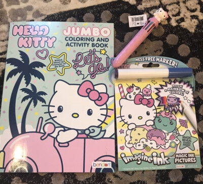 Hello Kitty Imagine Ink Activity Book Set coloring book and 10 color ...