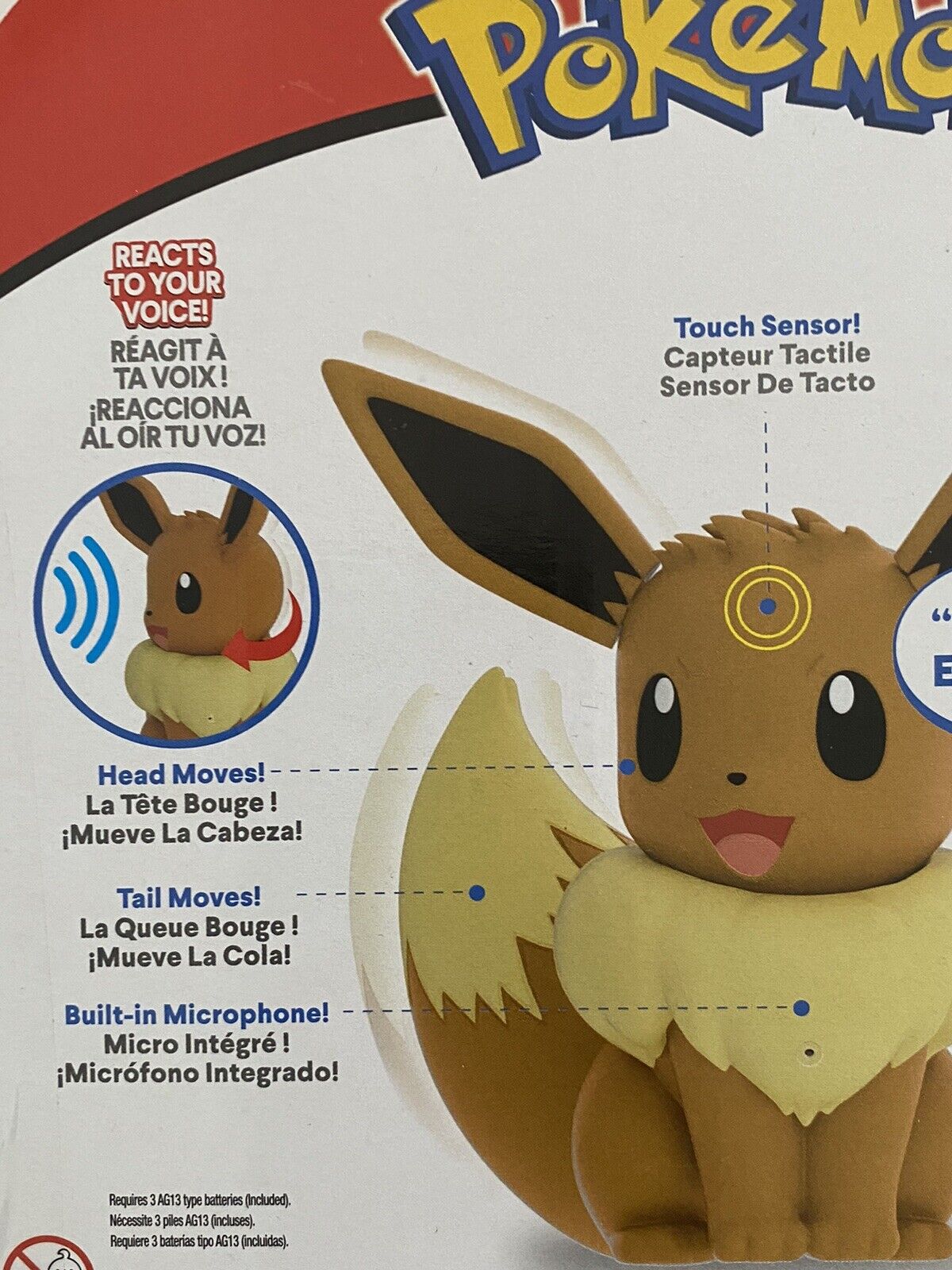 Pokemon Eevee Elétrico My Partner Electronic Play&Discover