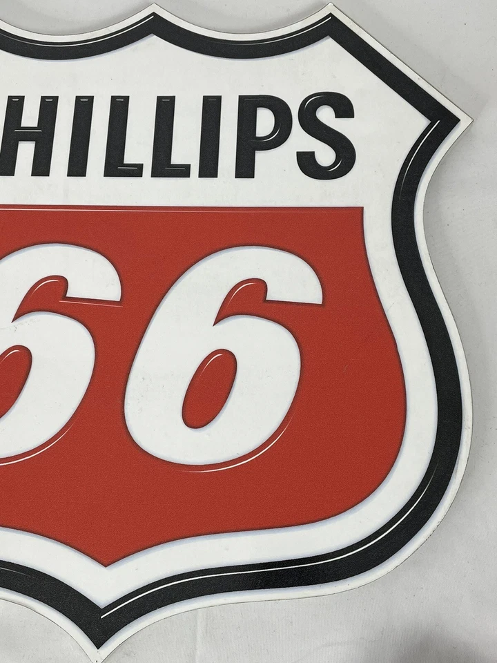 Letrero Phillips 66 18” Gasolinera Carretera Carretera Cueva Garaje Bar De Colección! Foto 3 de 4