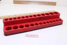 Mechanic's Time Saver 720 Series Red 26 Hole 1/4" Drive Socket Organizer