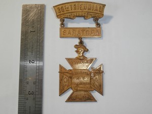 ORIGINAL Knight's Templar medal-1907--30 Triennial--SARATOGA.