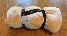 NWOT Wawa Soft Fuzzy Yellow Fleece Throw Blanket w Carry Strap Internal Care