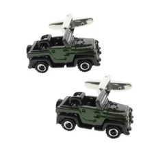 ARMY JEEP CUFFLINKS Military Armed Forces Metal Green Enamel Wedding w GIFT BAG