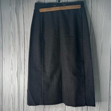 Vintage 60 s Long Gray Wool Blend Skirt Boho Cottage Waist 28