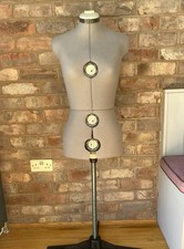 Adjustable Dressmakers Mannequin S/M UK 6–14 Grey Sewing Dummy, Stand, Hem Guage