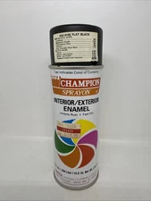 Vintage Champion Sprayon FLAT BLACK - 4105 enamel spray paint can Ingredients