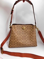 Coach Willow 24 Tote Bag Crossbody Signature Canvas Tan Caramel M2478-C8562