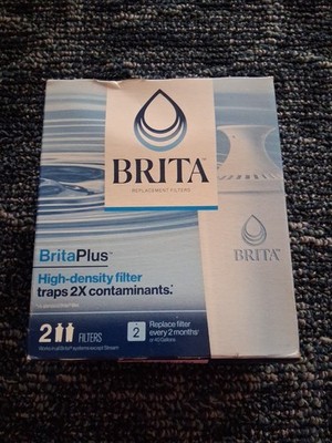 Brita Plus Water Filter High Density Replacement For Pitchers & Dispensers 2pack