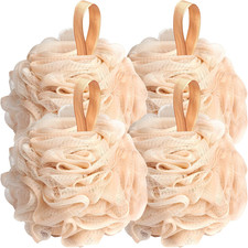 Fishent Loofah Bath Sponge Shower Loofahs, 4 Pack Soft Loofa Exfoliating Body Sc