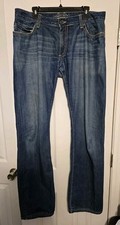 Robin's Jeans Mens Zipper Flap Pants Size 38 (36x36) Blue Vintage Look USA Made