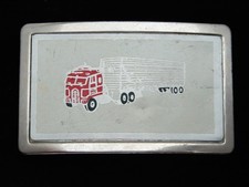 QD07159 VINTAGE 1970s  18-WHEEL SEMI-TRUCK  TRUCK DRIVER COMMEMORATIVE BUCKLE
