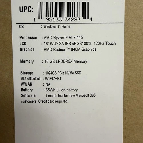 Acer Swift Go 16 AI 16" WUXGA Laptop | Ryzen AI 7 445 | 16GB RAM | 1TB SSD | New