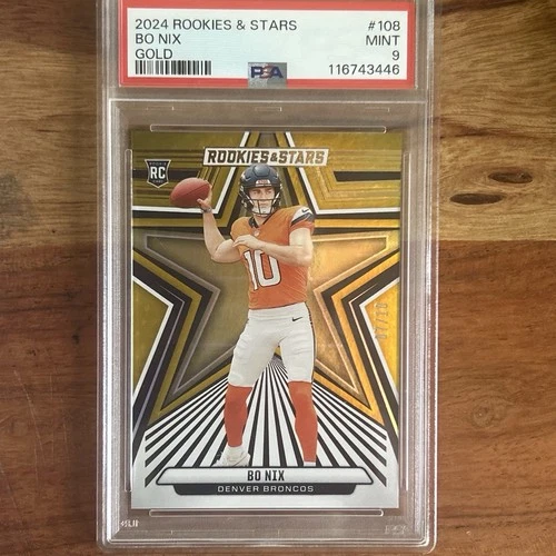 2024 Panini Rookies & Stars - Rookies Bo Nix #108 Gold /10 (RC)