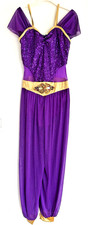 Weissman Dance Costume Arabian Princess Purple Gold Size Large Adult READ