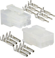 Molex 6 Circuit Wire Connector - 5 Complete Conn. W/Pins Mini-Fit Jr