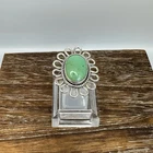 Vintage Southwest Style Sterling Silver Turquoise Flower Shaped Boho Ring Sz 8