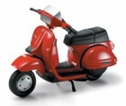 New-Ray 1985 Vespa 125 T5 Pole Position Moped bike 1:32 diecast 2.5 Inch Red