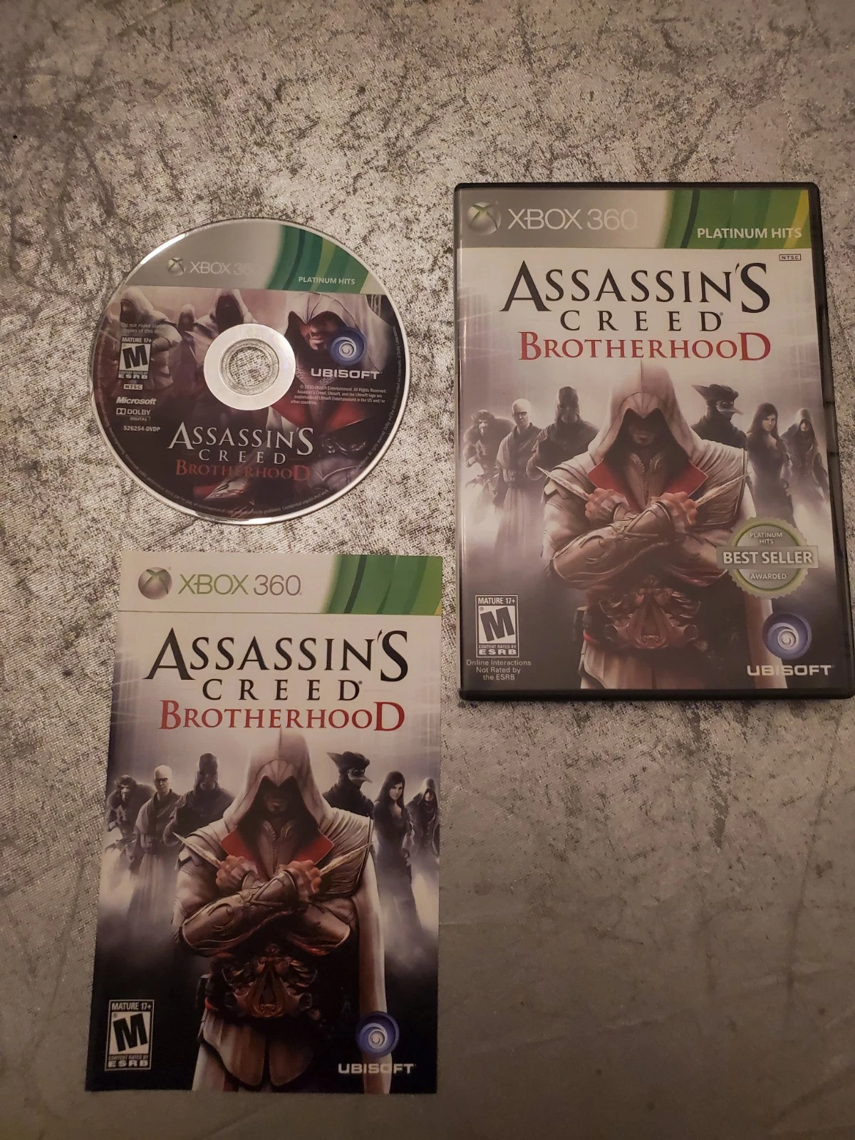 Assassin's Creed: Brotherhood (Xbox 360, Platinum Hits, 2010) - Complete in Box