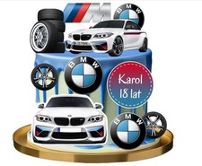 Essbar BMW Auto Car Zuckermasse Tortenaufleger Torte Tortenbild Fondant