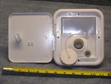 RV Fresh Water Gravity Fill Tank Hatch Wall Mount Panel Spout Cap Door Vent